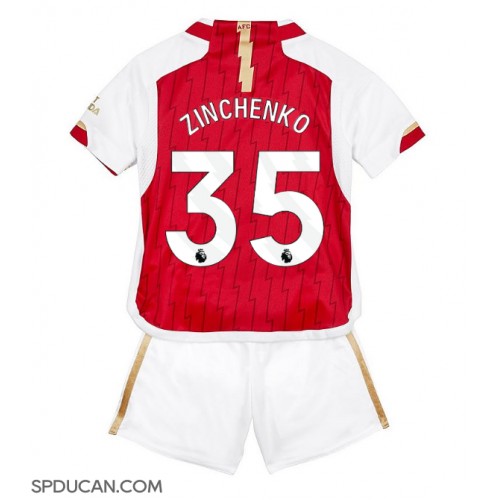 Dječji Nogometni Dres Arsenal Oleksandr Zinchenko #35 Domaci 2023-24 Kratak Rukav (+ Kratke hlače)